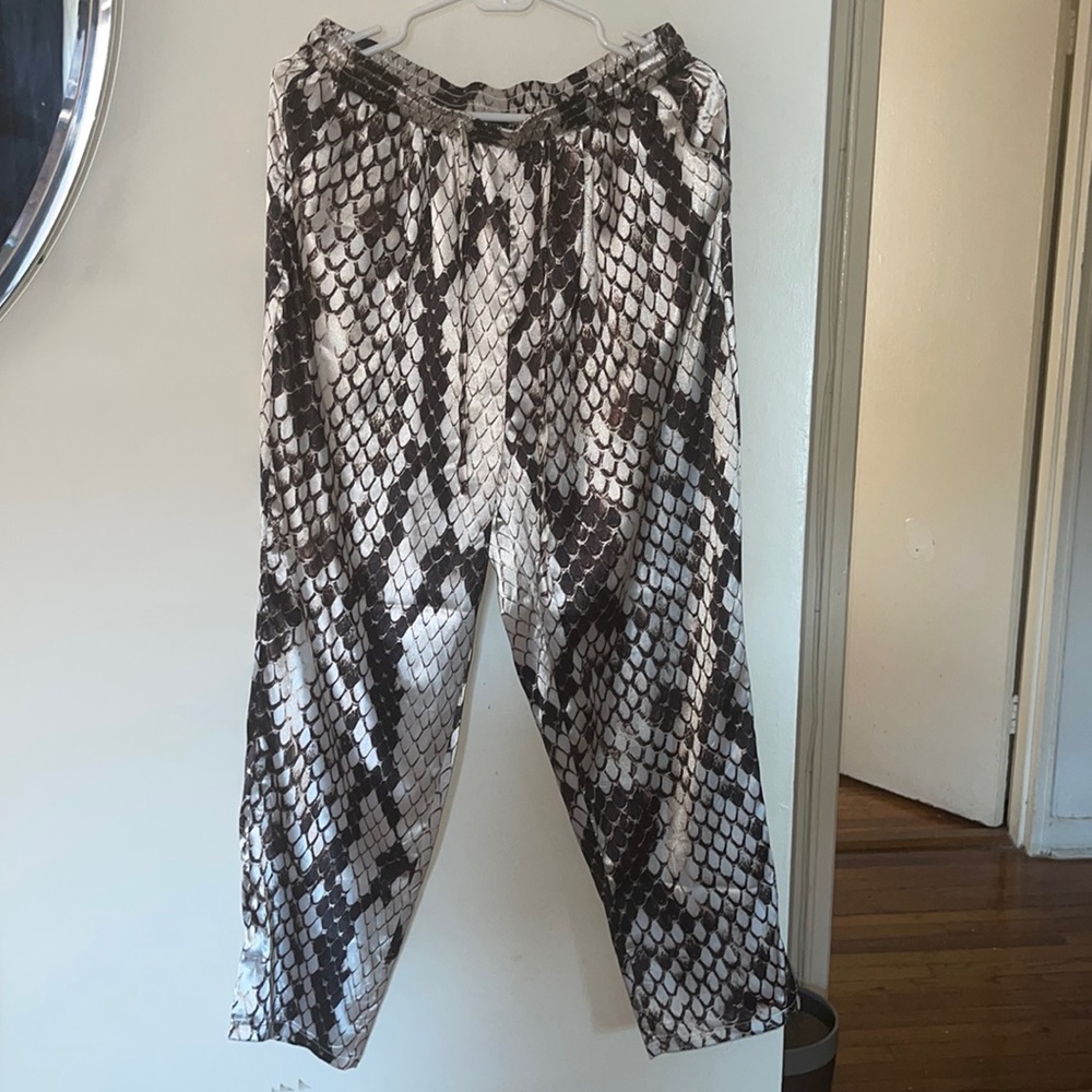 Snake print pants